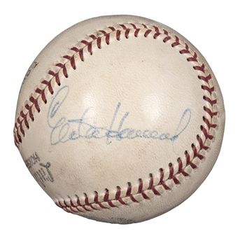 Elston Howard Single Signed Baseball (JSA)